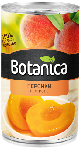 Персики половинки в сиропе консервированные Botanica, 425мл